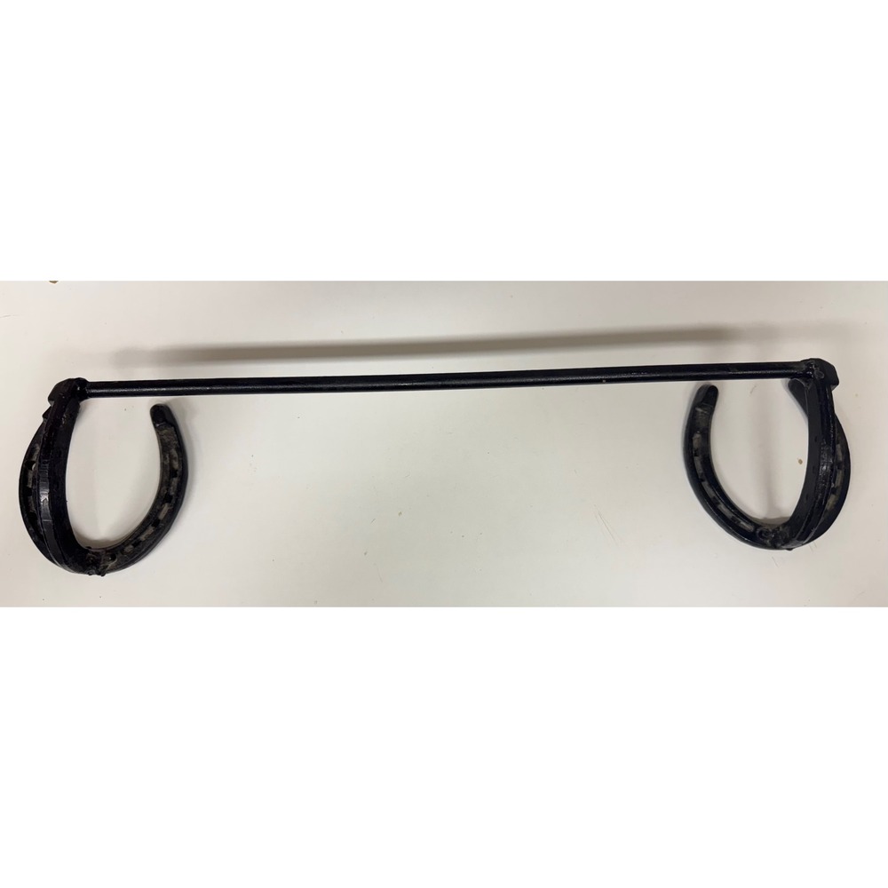 Vintage St Croix Forge Horseshoe Rack Heavy Metal Western Cowboy Rustic Decor
